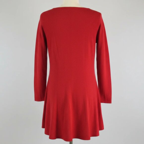 Eileen Fisher Merino Wool A-Line Tunic Sweater Womens Small Petite - Picture 4 of 7